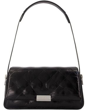 Alexander Wang Siren Medium Flap Shoulder Bag - Black
