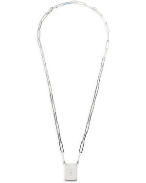 Celine Tag Necklace - Metallic