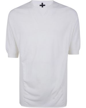 MD75 Light Cotton Boxi Short Sleeves Sweater - White