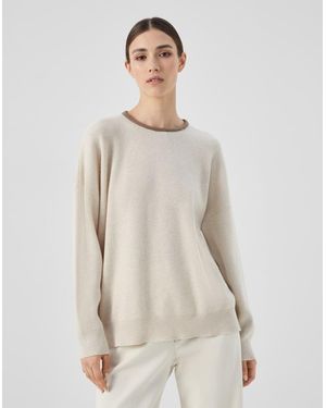 Brunello Cucinelli Marble Wool Sweater - Natural
