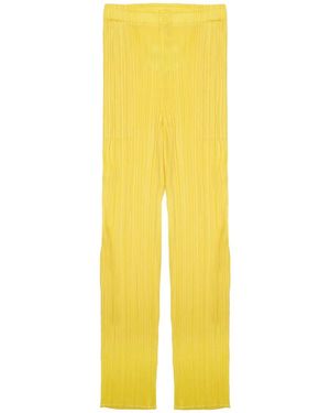 Pleats Please Issey Miyake Pleated Pants - Yellow