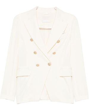 Circolo 1901 Cotton Double-Breasted Jacket - White