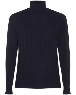 Lardini Midnight Wool Roll Neck - Blue
