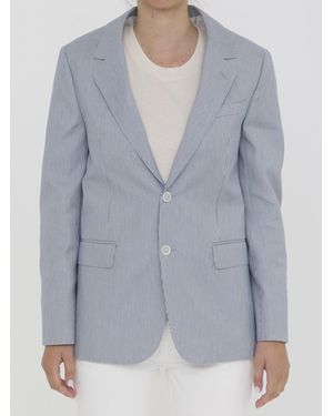 Celine Structured Single-Breasted Jacket - Blue