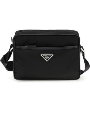 Prada Shoulder Bag Re-Nylon Saffiano - Black