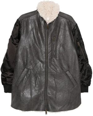 Isabel Marant Metallic-Effect Bomber Jacket - Gray