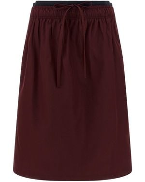 Prada Double Layer Elastic Skirt - Purple