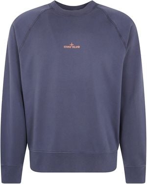 Stone Island Round Neck Sweatshirt - Blue