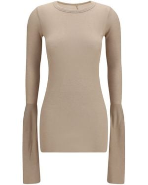 Rick Owens Long-Sleeve Top - Natural