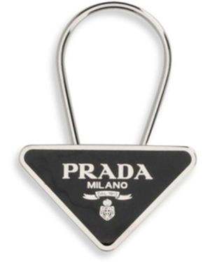 Prada Metal Key Ring - White