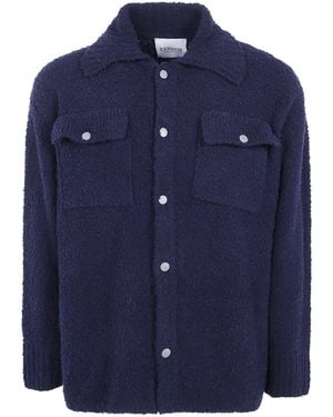 Laneus Knitte Overshirt Boxy Fit - Blue