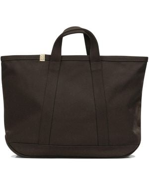 Visvim "Canvas Rime Tote M" Large Hand Bag - Black