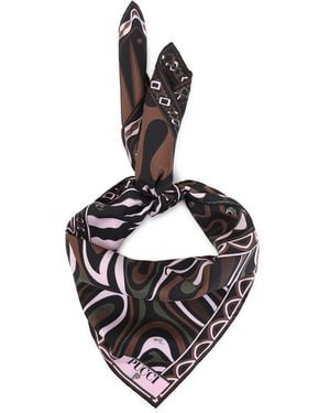 PUCCI Printed Silk Foulard - Metallic