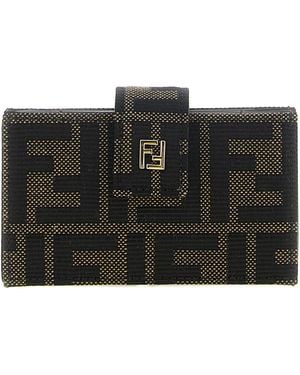 Fendi Ff Jacquard Cardholder - Black