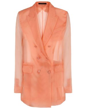 Max Mara Esopo Double Breasted Blazer - Orange
