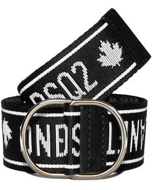 DSquared² Logo Industrial Tape Belt - Black