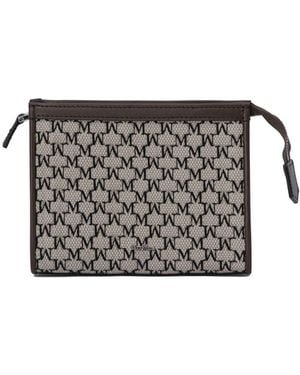 Max Mara Pouch With Chain And Monogram - Gray