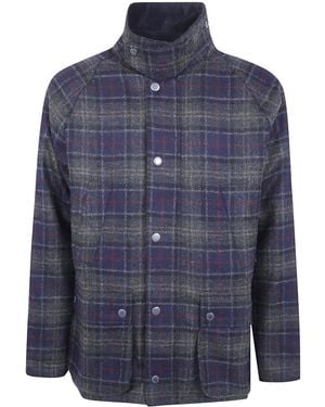 Barbour "Tartan Bedale" Wool Jacket - Blue
