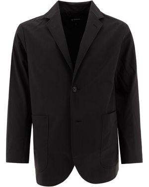Goldwin Wool Blend Twill 2B Jackets And Coats - Black