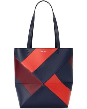 Loewe Medium Puzzle Shoulder Bag - Red