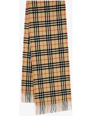 Burberry Scarf Lola Medium Check Cashmere - Metallic