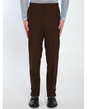 Gucci Wool Twill Pants - Brown