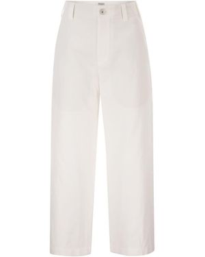 Brunello Cucinelli Crop Chino Pants - White