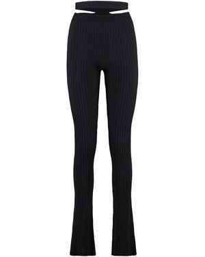 ANDREADAMO Ribs Knitted Pants - Blue