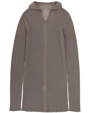 Rick Owens Shawl Neck Sweater - Gray