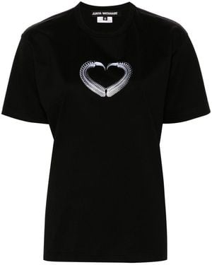 Junya Watanabe Printed Cotton T-Shirt - Black
