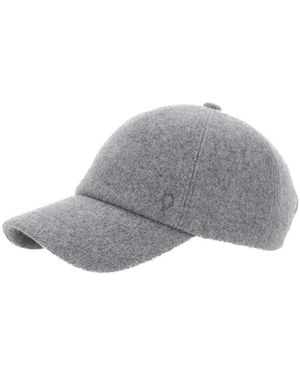 Helen Kaminski Wool Baseball Cap With Logo - Gray