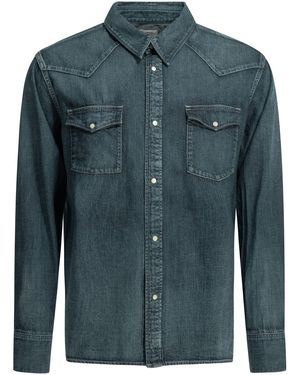 Visvim Social Sculpture Cotton Casual Shirt - Blue