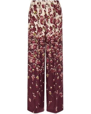 F.R.S For Restless Sleepers Palazzo Pants With Piping - Red