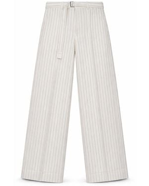 Sacai Pinstripe Tailored Pants - White