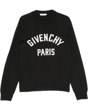 Givenchy Cotton Blend Crewneck Sweater - Black