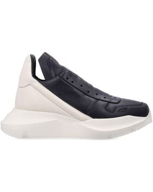 Rick Owens Geth Runner Leather Sneakers - Blue