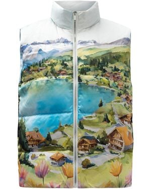 SLEEP NO MORE Silk Sleeveless Jacket - Green