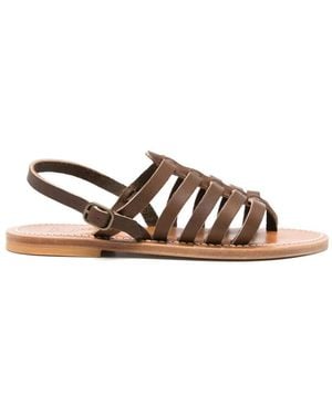K. Jacques Homere Leather Sandals - Brown