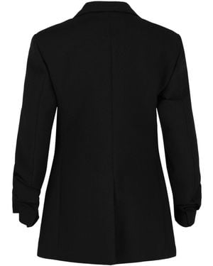 Ferragamo Notched Lapel Wool Blazer - Black
