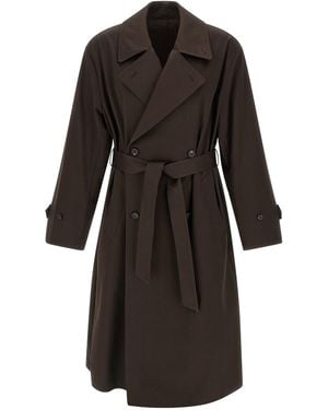 Ssstein Double-Breasted Coat Coats And Trench Coats - Black