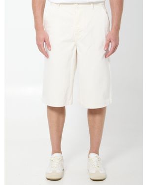 Ami Paris Loose Twill Bermuda Shorts - White