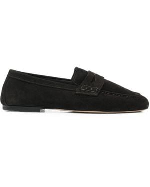 Dear Frances Balla Suede Leather Ballets - Black