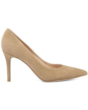Gianvito Rossi Gianvito 85 Suede Pumps - White