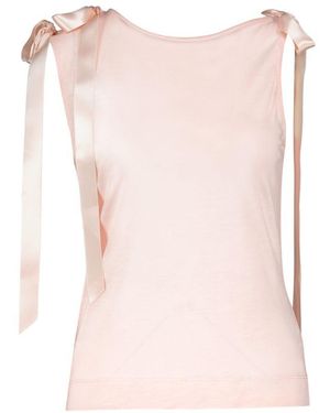 Simone Rocha Bow Ribbon Tail Tank Top - Pink