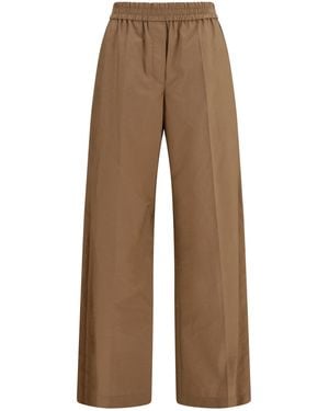 Brunello Cucinelli Pants With Elasticated Waist - Brown
