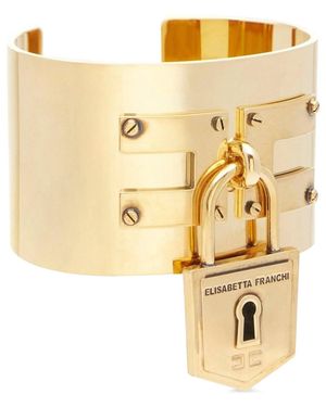 Elisabetta Franchi Bracelet Padlock - Metallic