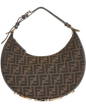 Fendi Jacquard Hobo Bag - Gray