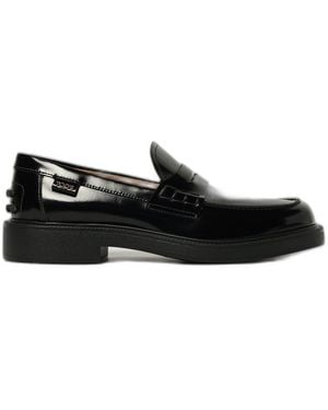 Tod's Leather Loafers - Black