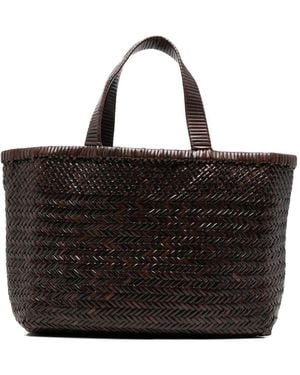 Manebí Medium Leather Tote Bag - Black