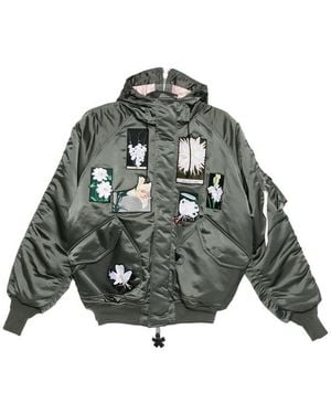 Cecilie Bahnsen Bomber Jacket N-2B Patch - Gray